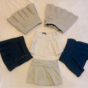 6 Girls Uniform Skirts, Size 4/4T.